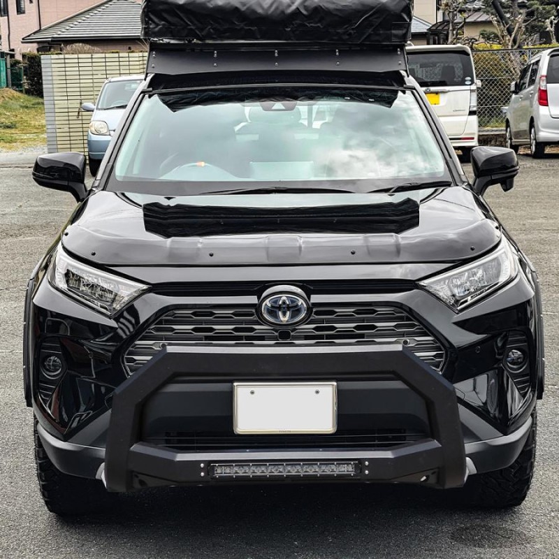 RAV4 50系 PHV ブルバー フロント バンパーガード プロテクター ガーニッシュ グリルガード カンガルーバー LED ライトバー マーカー  | LINEショッピング