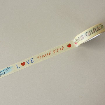 韓國 HÔTEL827 愛戀番茄 彩繪紙膠帶