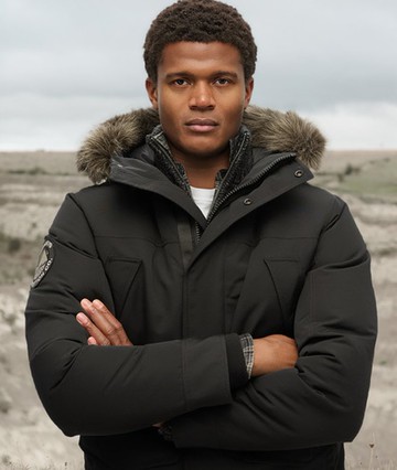 Superdry Men's Everest Faux Fur Parka Jacket Black Size: Xxl