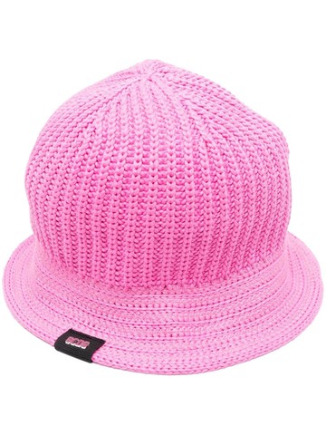 Gcds - ribbed-knit hat - women - Cotton/Polyamide - One Size - Pink