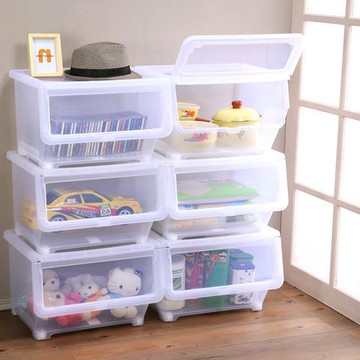 真心良品  超大可疊直取式收納箱38L-6入