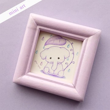 迷你原畫作品「回憶中的躲雨」