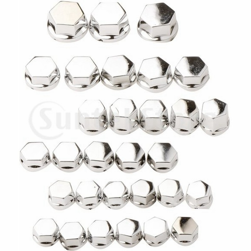 ヤマハシルバー用30個オートバイスクリューナットボルトキャップカバー 