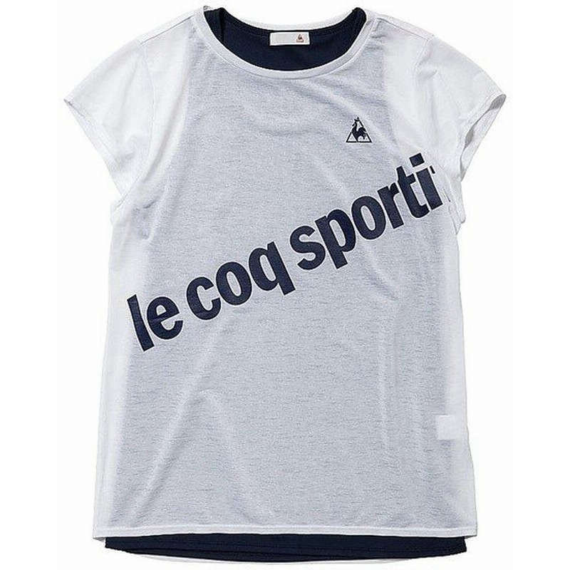 Le Coq Sportif ルコックスポルティフ レディーススポーツウェア Tシャツ 半袖シャツ ２枚重ね Qbcp Wht レディース Wht 通販 Lineポイント最大0 5 Get Lineショッピング