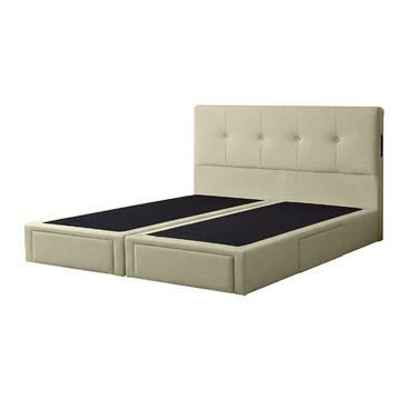 ASSARI-鈕約貓抓皮房間組(床頭片+床底)-雙人5尺