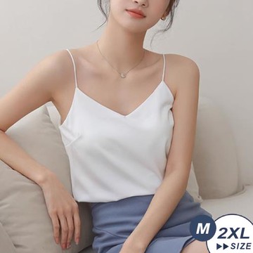 【LANNI 藍尼】★綢緞帶胸墊內搭上衣(T恤/休閒/氣質)