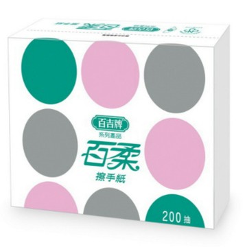 百吉牌 百柔擦手紙巾200張*20包/箱