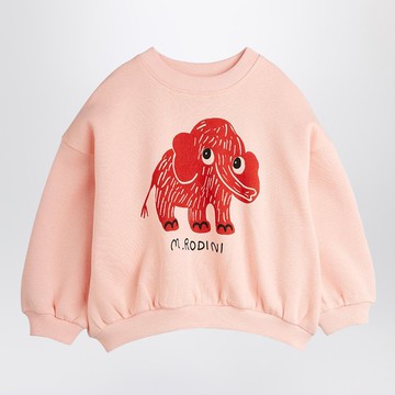 Pink sweatshirt with mammoth print