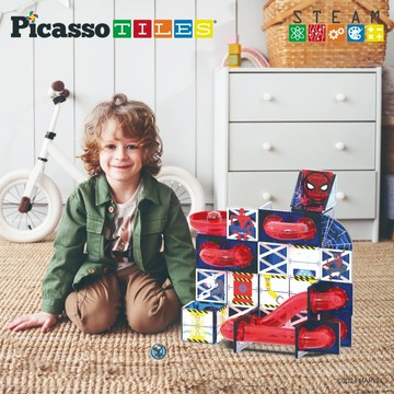 【安琪兒婦嬰百貨】Picassotiles Disney系列彩繪磁力片-蜘蛛人(84片)