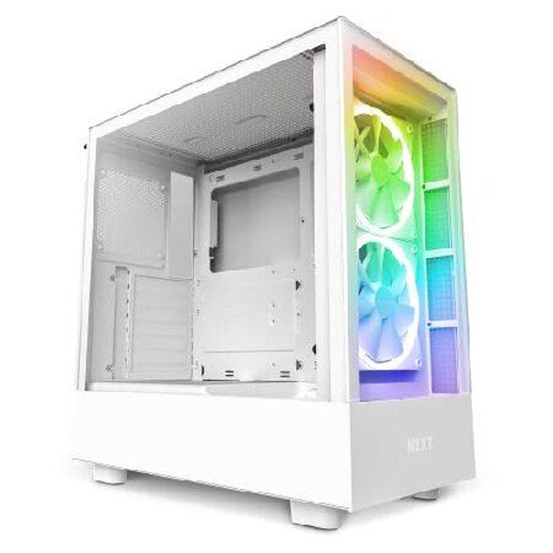 NZXT H5 ELITE ミドルタワー PCケース White フロントガラスパネル