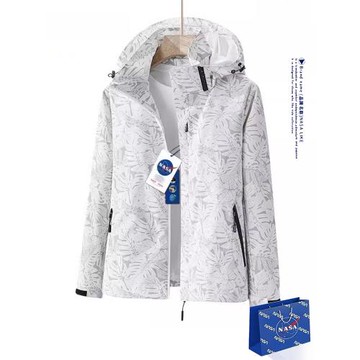 NASA聯名沖鋒衣春秋男女款潮流可拆卸戶外防水登山服防風外套