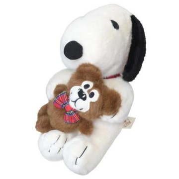 小禮堂 Snoopy 史努比 絨毛玩偶娃娃 (抱熊款)