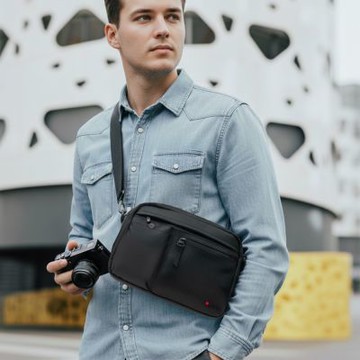 Knirps德國紅點 斜背包•側背包｜真皮＋防水布・YKK拉鍊 - 三色任選