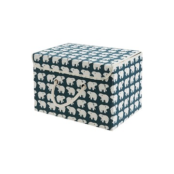 【上手家居】日式棉麻收納盒-三角樹(收納箱/折疊收納箱/衣服收納/衣服收納箱/棉麻收納箱/布藝收納箱)