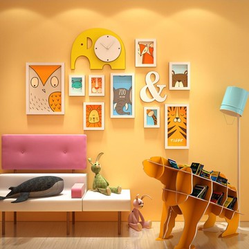 北歐田園創意幼兒園早教培訓機構兒童房間墻面裝飾相框照片壁掛件