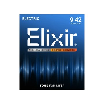 ELIXIR NANOWEB 電吉他弦 鍍鎳鋼弦 經典滑順 長效壽命 09-42 (原廠公司貨)