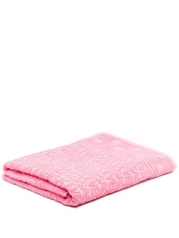 Versace - Versace Allover polka-dot bath towel - unisex - Cotton - One Size - Pink
