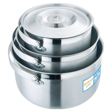 Pearl Horse 寶馬 不鏽鋼提式調理鍋組 16 + 19 + 22cm  不鏽鋼 銀色  1組