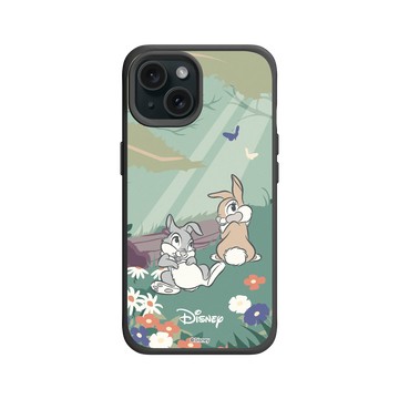 iPhone 15 SolidX 黑 - 迪士尼-經典系列 Disney Classics - 小鹿斑比 - 桑普與邦妮