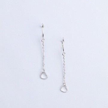 現貨+預購 925純銀耳環愛心耳扣-長款鏤空心型氣質女飾品73ql47【獨家進口】【米蘭精品】