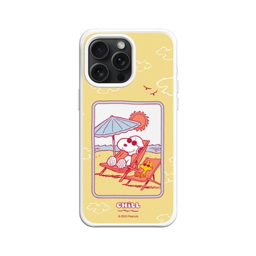 iPhone 15 Pro Max SolidX 白 - 史努比 Snoopy - 曬太陽
