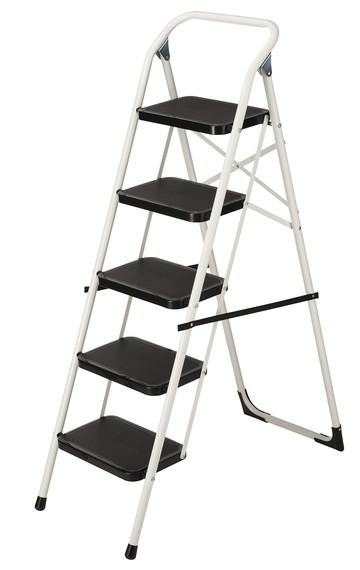 【銳冠】SLH-05鐵梯  大踏板5階工作梯 扶手梯 折疊梯