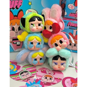 POP MART 泡泡瑪特 CRYBABY × Powerpuff Girls 絨毛盲盒 飛天小女警 確認款 盒抽