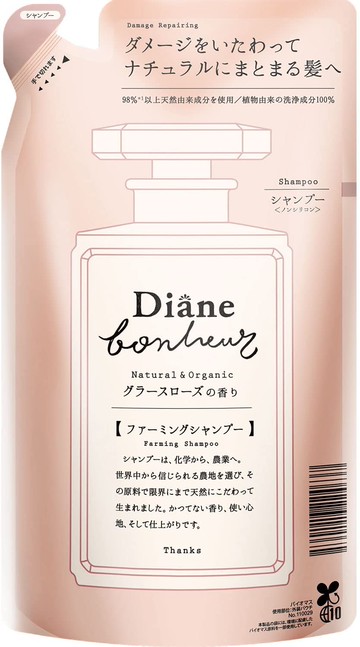 Moist Diane Bonheur 修護損傷洗髮精 格拉斯玫瑰香味 補充包 400ml