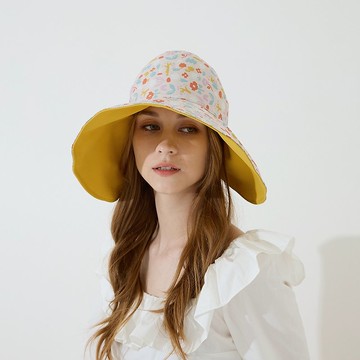 貝柔UPF50+透氣遮陽2用空心帽-鬱金香