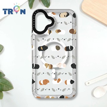 TRON IPHONE 16 PLUS 走來走去天竺鼠不同方向 MAGSAFE 磁吸 防摔 太空殼 透白 手機殼