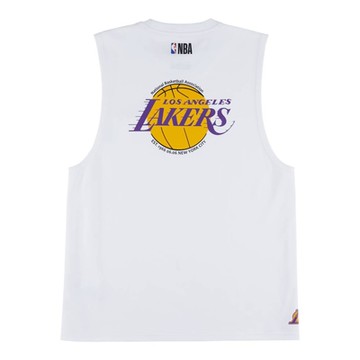 NBA 基本版 寬肩 口袋 背心 湖人隊-白色-3325148100