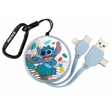 迪士尼史迪仔PD快充多合一伸縮鏡面充電線 便攜可仲縮式5518