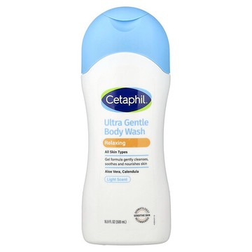 Cetaphil, 超溫和舒緩沐浴露，16.9 液量盎司（500 毫升）