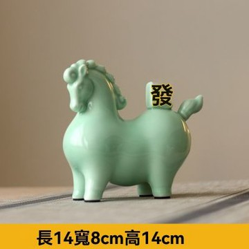 新川 招財陶瓷唐馬擺件 馬到成功開運飾品
