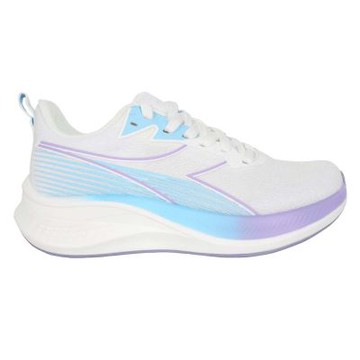 DIADORA 女回力避震跑鞋-E-寬楦 運動 訓練 慢跑 DA3613007 白粉紫水藍