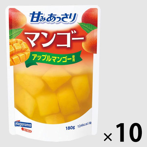 はごろもフーズはごろもフーズ 甘みあっさりマンゴー（パウチ） 180g 10個