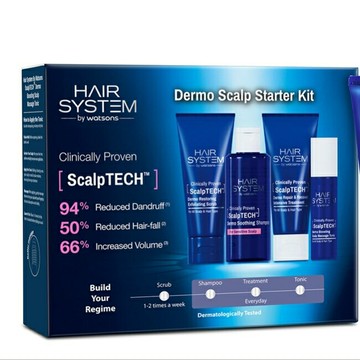 Hair System 頭皮護理入門組合(含洗髮露50ml,去角質30g,養髮精華液8ml,髮膜30ml)