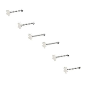 Brilliant Beauty 耀眼美人 養耳棒醫療鋼 鈦鋼耳環 Set 6個  銀色