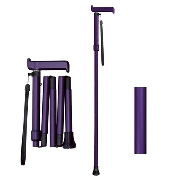 【海夫健康生活館】適馬醫療用手杖(未滅菌) 勝邦福樂智 日本SHIMA 全碳纖維摺疊手杖(紫色070295)