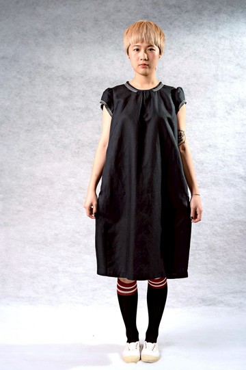 植物藍染* 邊縫跳色 洋裝