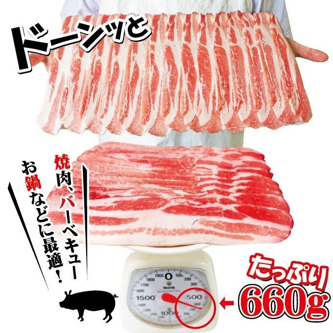 リミテッド企画登場 国産豚バラスライス　660ｇ 小分け330ｇ×2パック冷凍品　豚ばら　訳あり