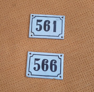 搪瓷金屬門牌號碼牌 561 566 – 復古俄羅斯門牌號碼牌