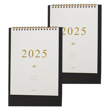 conifer 綠的事務 2025年25K時間絮語直式桌曆  星空黑  2本