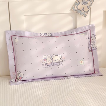 Annette 萊賽爾 幼童款枕套可拆洗天然50支紗乳膠枕  甜心寶貝  43 x 26 x 6.5cm