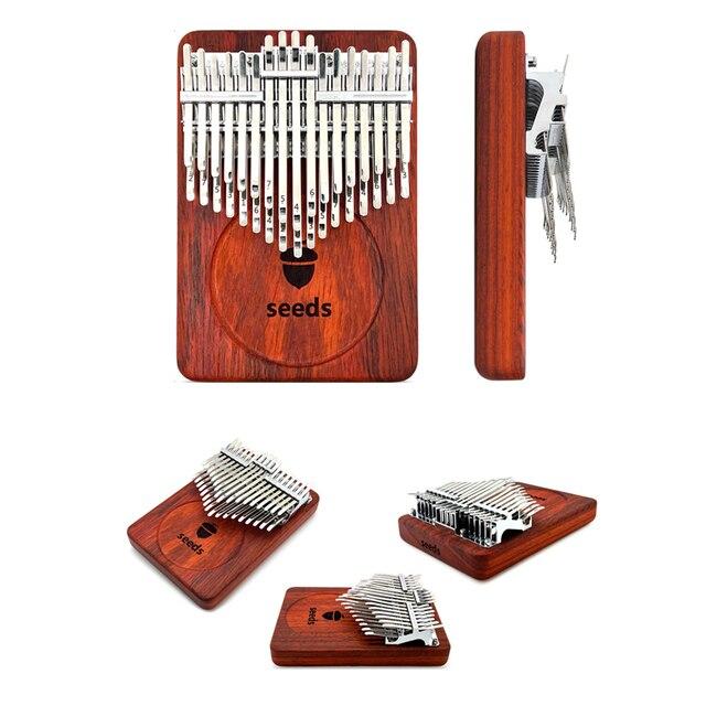 単色Kalimba 34キー2層サムピアノ cキーブラックウォールナット楽器ギフト収納バッグアクセサリー付き