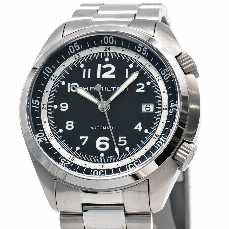 HAMILTON Khaki Navy 自動巻き 裏スケルトン