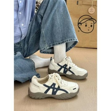 復古厚底德訓鞋2026春季新款小白鞋女百搭休閑阿甘鞋運動老爹鞋