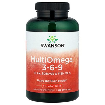 Swanson Vitamins, MultiOmega-3-6-9，120 粒軟凝膠