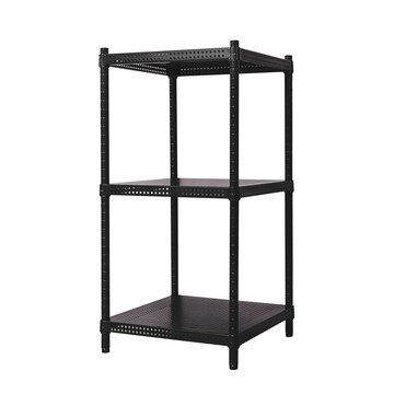 【Y HOUSE】45x45x90公分 沖孔板三層架 洞洞板層架 鐵架 -烤漆黑