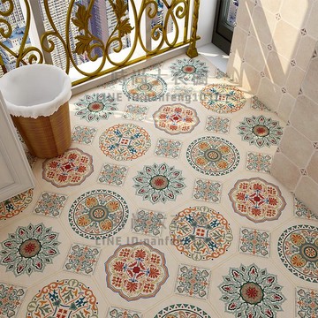 廚房地面地貼衛生間地磚貼紙防水耐磨自粘瓷磚地板浴室翻新墻貼畫【時尚大衣櫥】